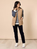 Hampton Quilted Vest-Caramel