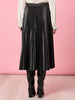 Florence Faux Leather Pleat Skirt - Black hammock & vine