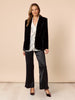 Tuxedo Ruffle Shirt - Ivory hammock & vine