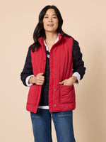 Hampton Quilted Vest - Red