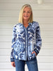 Newport Paisley Print Sheer Shirt - Blue/ Multi