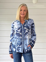 Newport Paisley Print Sheer Shirt - Blue/ Multi
