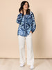 Newport Paisley Print Sheer Shirt - Blue/ Multi