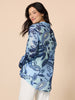 Newport Paisley Print Sheer Shirt - Blue/ Multi