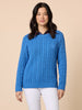 Hampton Cable Jumper-Cobalt