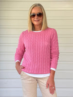 Hampton Cable Jumper-Pink