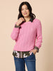 Hampton Cable Jumper-Pink