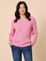 Hampton Cable Jumper-Pink
