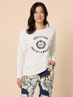 Cote D'Azur Long Sleeve Tee - Ivory