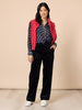 Melrose Velvet Straight Leg Jean - Navy