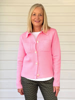 Montana Knit Collar Cardigan - Pink