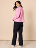 Montana Knit Collar Cardigan - Pink