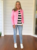 Montana Knit Collar Cardigan - Pink