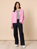 Montana Knit Collar Cardigan - Pink