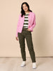 Montana Knit Collar Cardigan - Pink