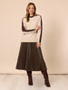 Florence Faux Leather Pleat Skirt - Espresso