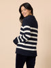 Bel Air Stripe Print Knit - Navy Ivory
