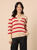 Montrose Stripe Print Knit - Natural Red