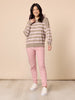 Idaho Stripe Knit - Natural Blush