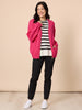 Manhattan Zip Cardi - Hot Pink
