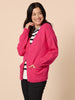 Manhattan Zip Cardi - Hot Pink