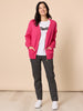 Manhattan Zip Cardi - Hot Pink
