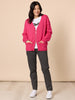 Manhattan Zip Cardi - Hot Pink