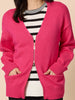 Manhattan Zip Cardi - Hot Pink