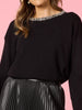 Nero Diamante Knit - Black hammock & vine