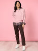 Billie Ribbed Batwing Knit - Blush