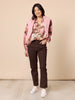 Dakota Floral Print Sheer Top - Blush Multi