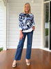 Newport Paisley Print Knit - Blue/ Multi