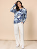 Newport Paisley Print Knit - Blue/ Multi