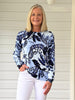 Newport Paisley Print Knit - Blue/ Multi