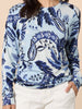 Newport Paisley Print Knit - Blue/ Multi