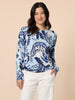 Newport Paisley Print Knit - Blue/ Multi