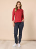 Cherry Print Pant - Navy/ White