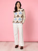 Vermont Floral Print Knit Jumper - Natural Multi