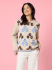 Vermont Floral Print Knit Jumper - Natural Multi