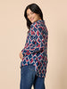 Capitol Print Sheer Shirt - Navy Multi