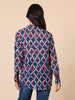 Capitol Print Sheer Shirt - Navy Multi