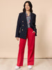 Hudson High Rise Wide Leg Jean - Red