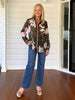 Colorado Floral Print Sheer Shirt - Khaki Multi