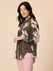 Colorado Floral Print Sheer Shirt - Khaki Multi
