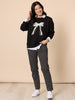 Pretty Bow Print Jumper - Black