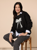 Pretty Bow Print Jumper - Black