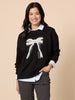Pretty Bow Print Jumper - Black
