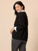 Pretty Bow Print Jumper - Black