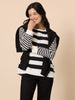 Brighton Stripe Top - Black Ivory