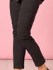 Mila Print Slim Leg Pant - Black hammock & vine